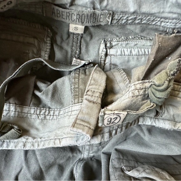 Abercrombie & Fitch Paratrooper Pants Mens Small Cargo Military Green RARE - Picture 14 of 16
